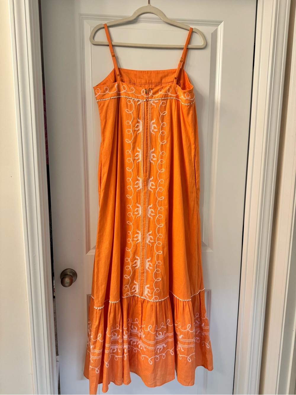 Lilly Pulitzer Orange Sleeveless Embroidered Dress - Picture 5 of 8